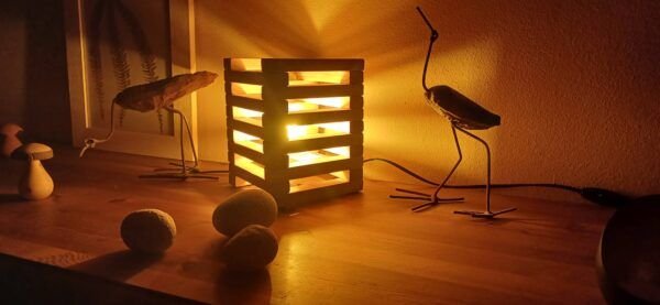 Recycled Wood Table Lamp - Image 2