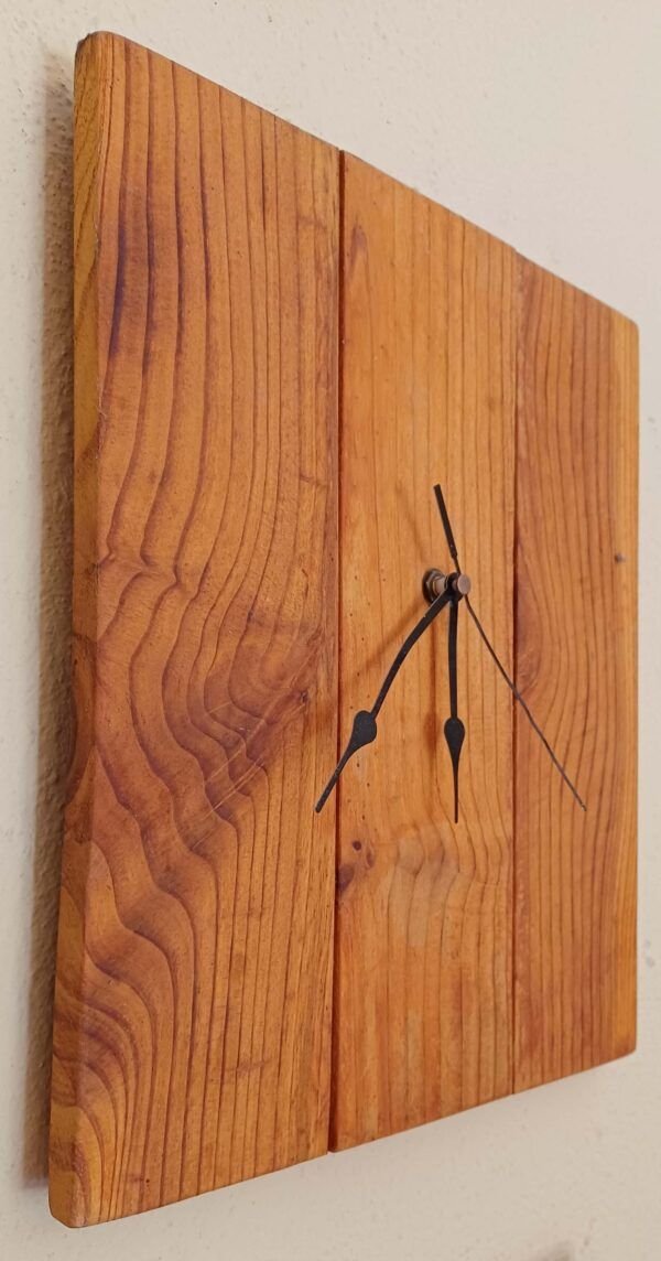 Recycled Wood Wall Clock - Image 2