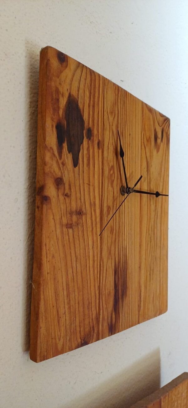 Recycled Wood Clock #2 - Image 2