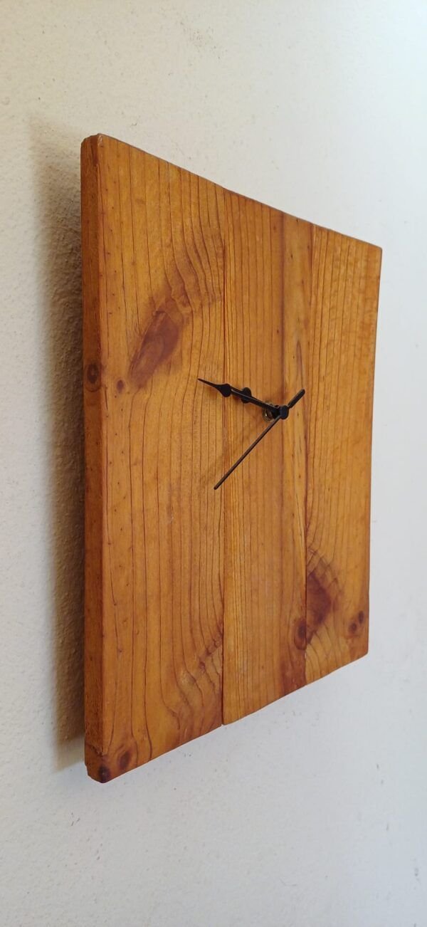 Recycled Wood Clock #1 - Image 2