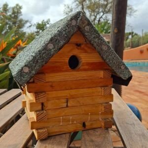 Log Cabin Bird House #2