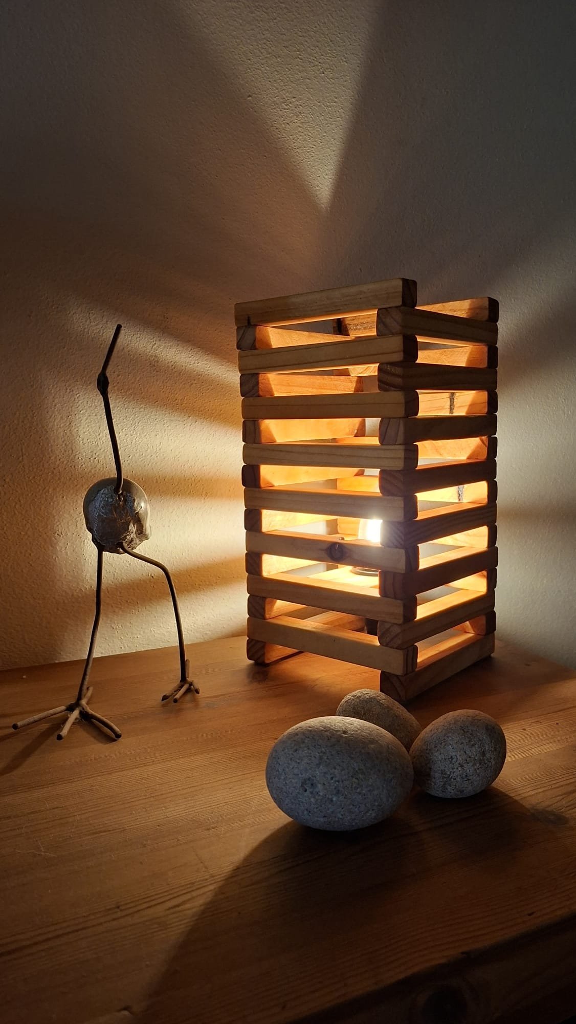 Recycled Wood Table Lamp - Image 8