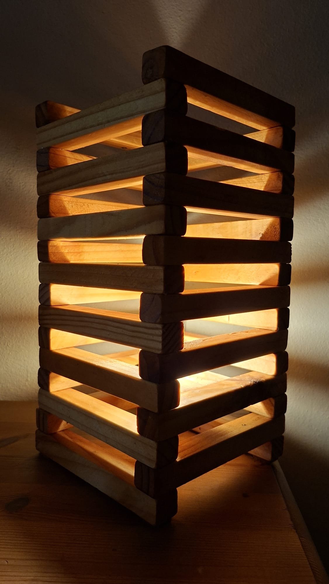 Recycled Wood Table Lamp - Image 7